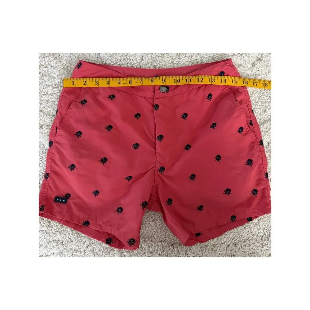 John Varvatos skull swim trunks men's size 32